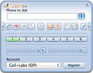 zoiper call alphanumerical
